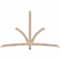 Ekena Millwork Davenport Smooth Timber Gable Bracket, Douglas Fir, 84"W x 53"H x 3 1/2"D x 3 1/2"F, 15/12 Pitch GBW084X53X0404DAV00SDF - alternate 1
